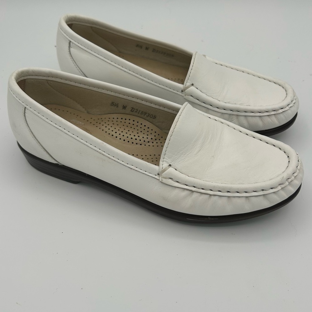 White Leather Slip-On Loafer